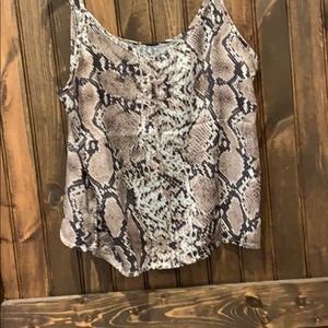 Snakeskin silk top